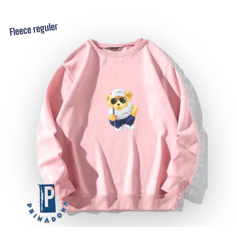 crewneck sweater wanita flece ori terbaru L XL XXL