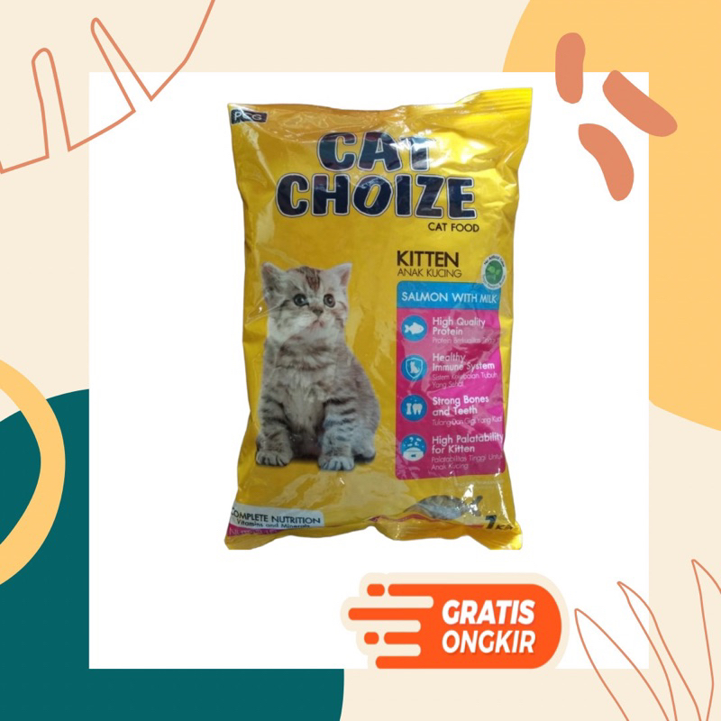 Cat Choize Adult Kitten 1kg Makanan Anak Kucing Cat Food Dry Cat Choize Kitten Cat Food Tuna Milk 1 kg Makanan Anak Kucing 1kg