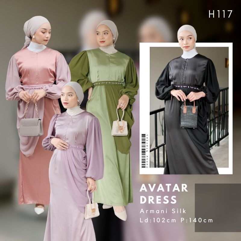 Avatar Dress Terbaru Dress Lebaran Dress Kondangan Dress Pesta Hijau Sage