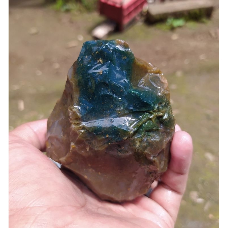 batu akik bahah bongkah ijo batu garut langka berkualitas