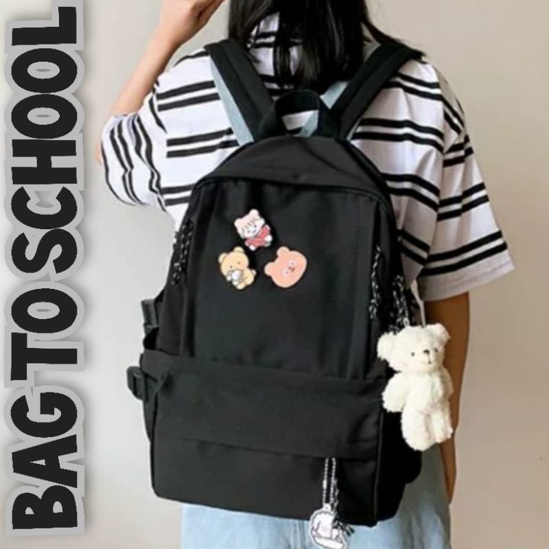 Tas Ransel sekolah Perempuan SD SMP SMK Terbaru Virall Wanita Cewek Gendong Punggung Backpack Laptop