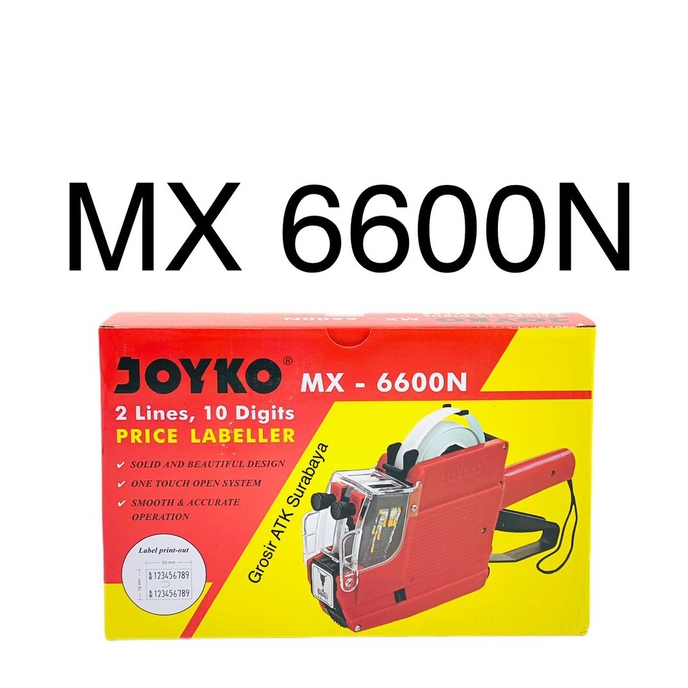 

ALAT LABEL HARGA JOYKO MX-6600N NUMBER / Price Labeller Joyko 2 Baris Angka Angka 10 Digit MX-6600N