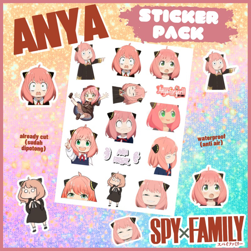 

STIKER ANYA SPY X FAMILY ANTI AIR SUDAH DIPOTONG sticker aesthetic