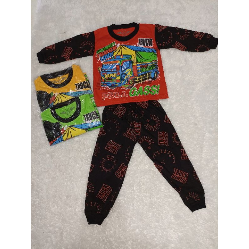 SETELAN ANAK LAKI LAKI  PANJANG TRUK OLENG PALING LAKU USIA 1-10TAHUN /TOPI BOBOIBOY