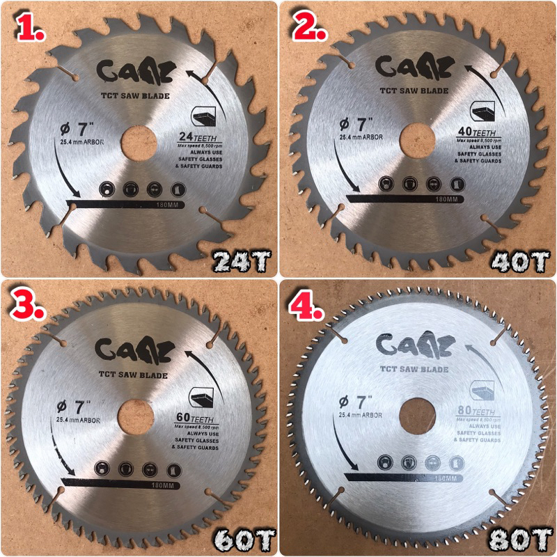 Mata Gergaji Kayu 7 Inch 24T 40T 60T 80T Circular Saw Blade 7&quot; Mata Potong Gergaji Belah Kayu