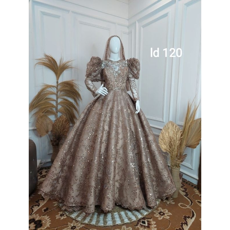 GAUN PENGANTIN  BERBY BEREKOR//GAUN MODREN | GAUN PAYET BUNGA 3D | BAJU WEDDING MEWAH | BAJU PENGANTIN TERBARU