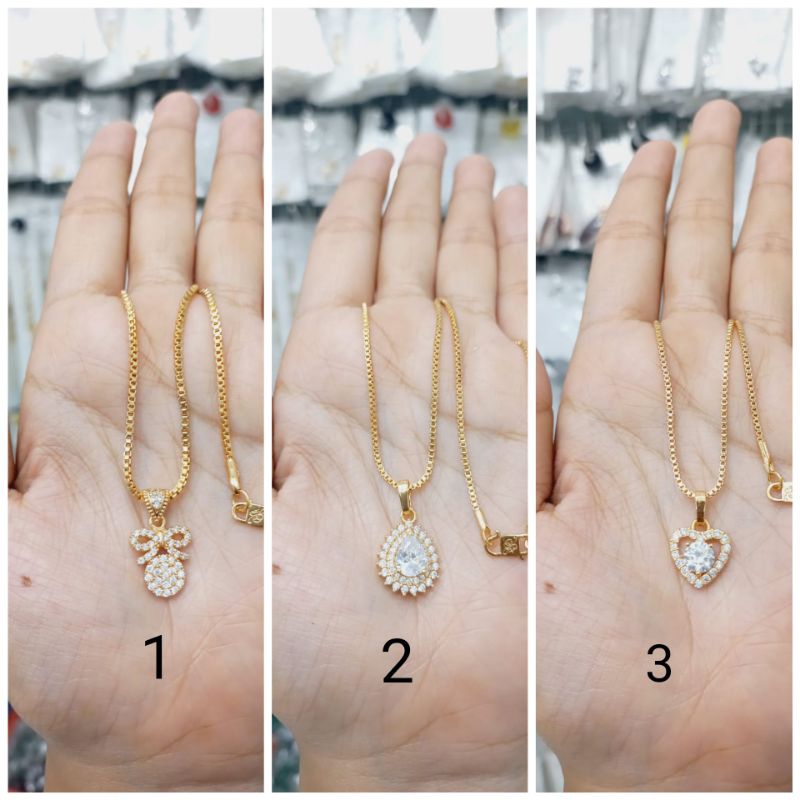 KALUNG YAXIYA WANITA PLUS LIONTIN ZIRCON