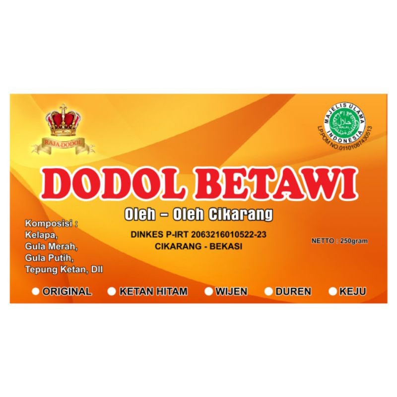 DODOL KETAN BETAWI 1PCS 250GR ORIGINAL ASLI CIKARANG