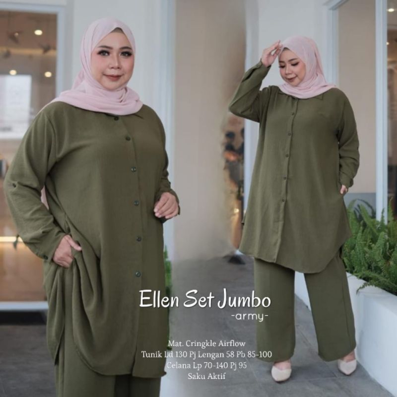 ELLEN SETELAN BAJU WANITA JUMBO LD 130 cm TERBARU