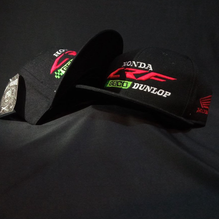 Topi CRF Full Hitam/ 213/ Topi bordir/ Topi snapback Racing