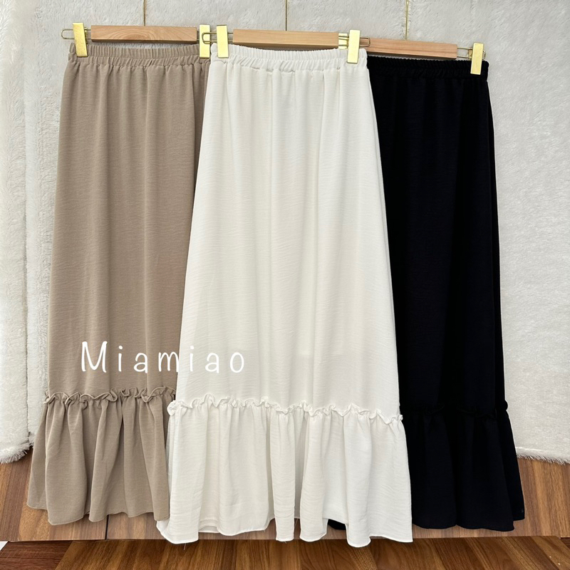 Rok Crinkle Premium / Crinkle Skirt  (Full Karet) / Rok Panjang wanita