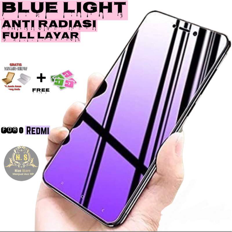 [COD] Tempered Glass Blue Light Xiaomi Mi A1 Mi A2 Mi A2 Lite Mi 5x Mi 6x Mi 8 Lite Tg Blue Ray / Anti Gores / Anti Radiasi / Full Layar / Screen Guard / Pelindung Layar