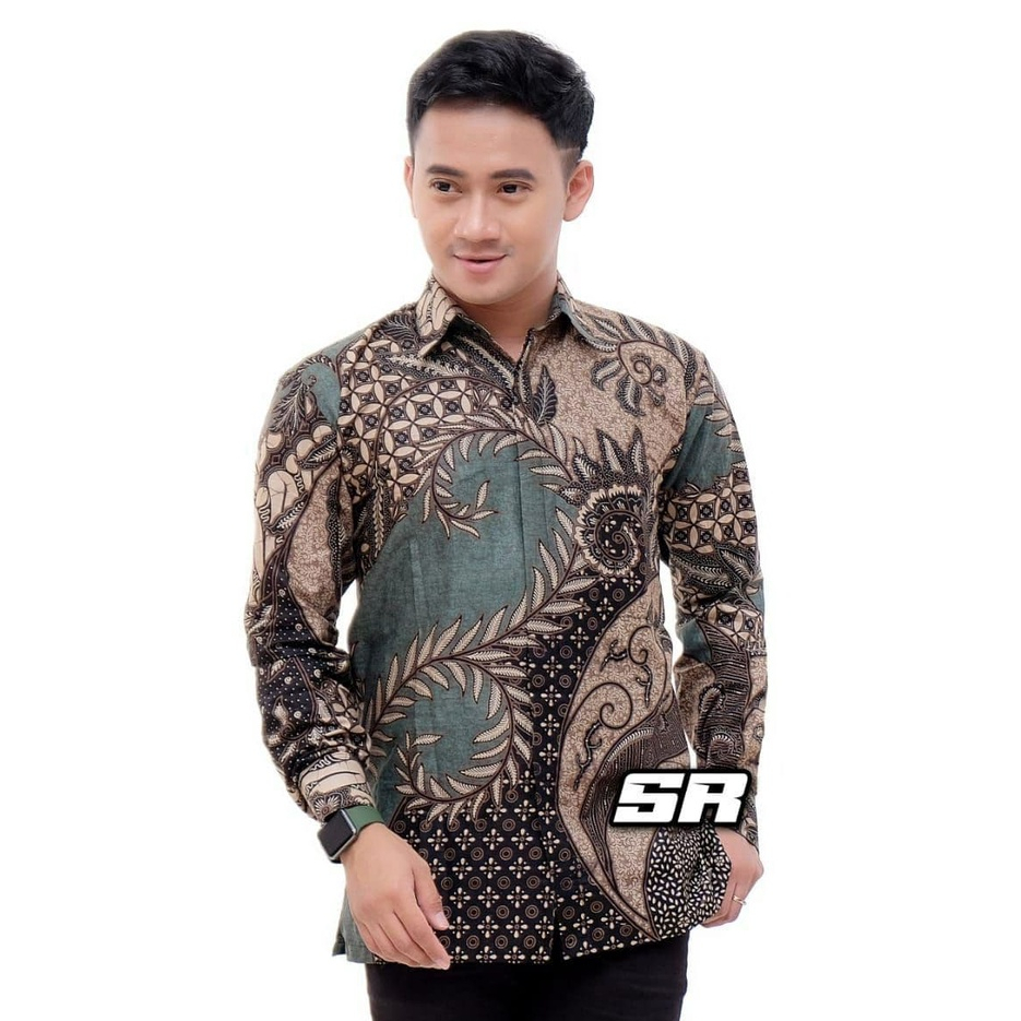 Atasan Kemeja Batik ARTONESIA Pria Dewasa Lengan Panjang M L XL XXL