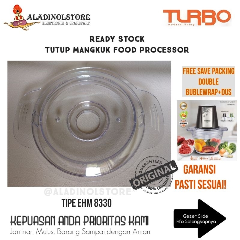 Tutup Mangkuk Food Processor Turbo EHM 8330 ORIGINAL