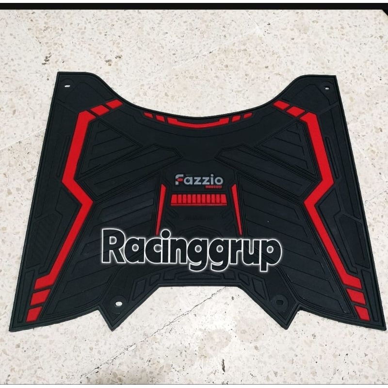 Karpet Fazzio 125 Keset Pijakan Kaki Yamaha Fazzio Bordes Bahan Karet Variasi merah(R786)