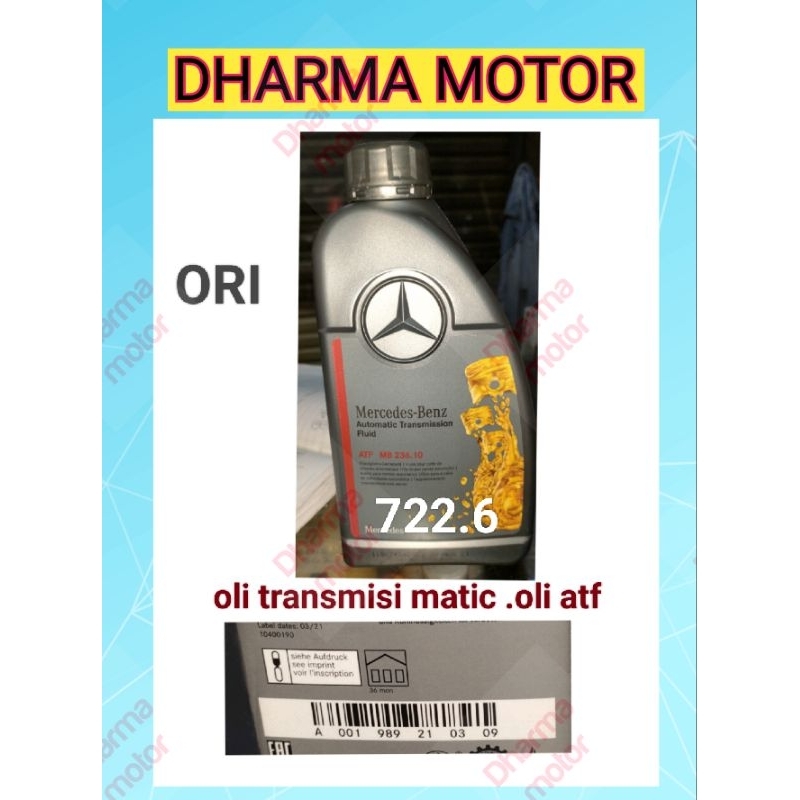 Oli transmisi matic oli ATF 722.6 100% ORIGINAL MERCY