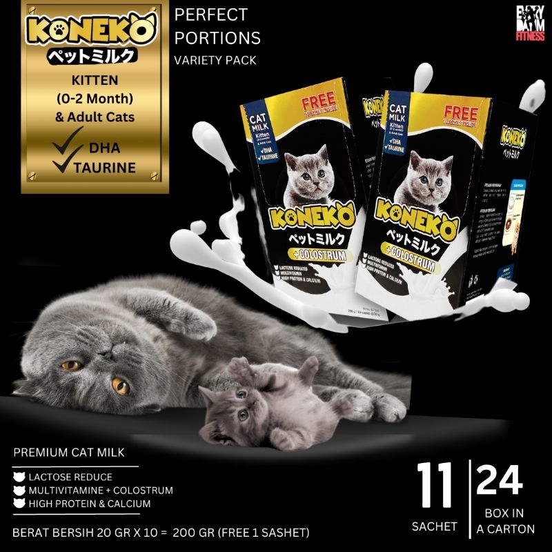 KONEKO CAT MILK 200GR 200 GR GRAM 11 SACHET SASET SUSU KUCING KONEKO