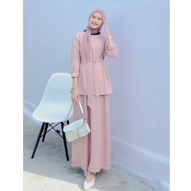 NAYLA SET | Fashion Muslim Atasan Setelan Rok Wanita Muslimah Kekinian | Baju Lebaran 2023 | Hijab OOTD Hangout Friendly |