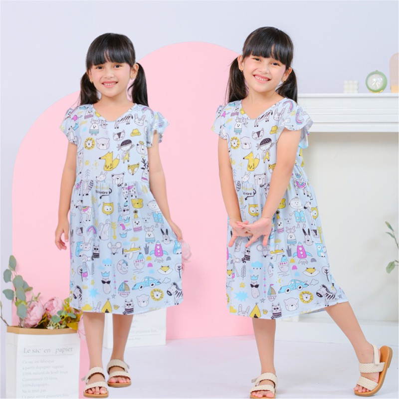 Daster Anak 5-12th Home Dress Anak Daster Anak Rayon Daster Remaja Baju Remaja