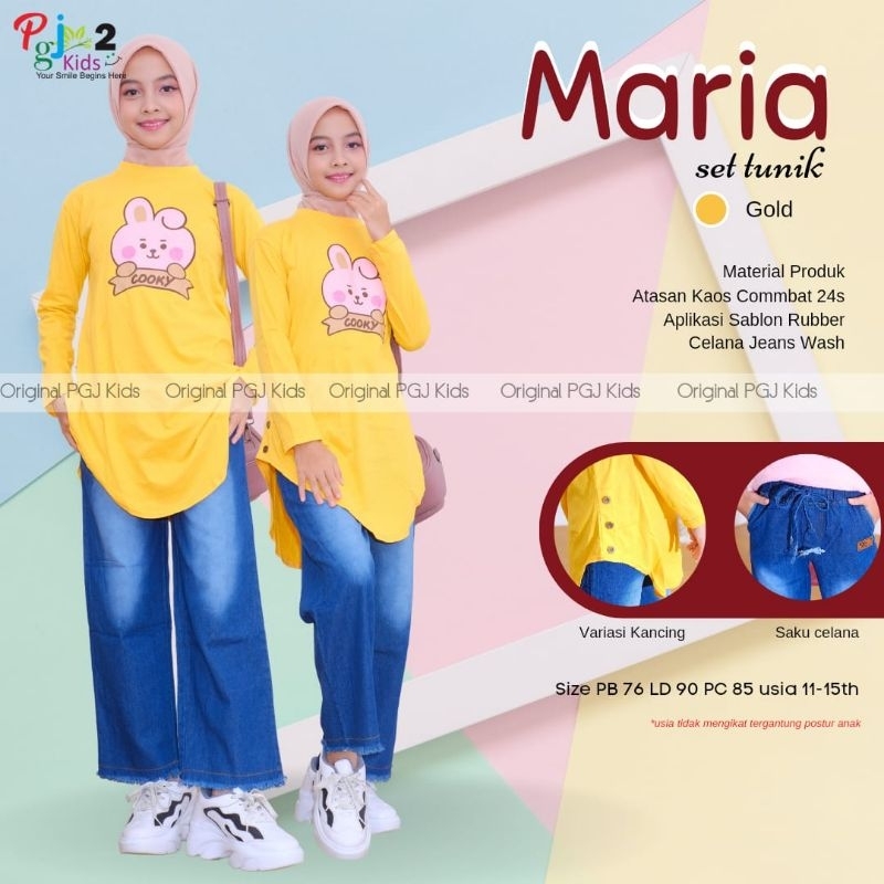 Maria Set // Meria #2 Set Tunik Original by PGJ Kids