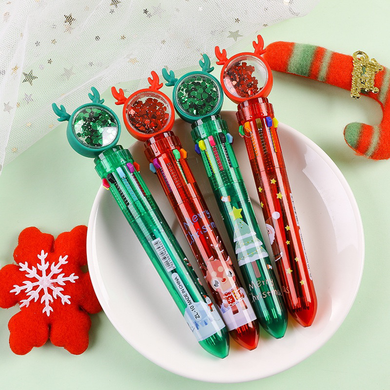 

Pen 10 warna warni Hadiah Natal Santa Christmast Present