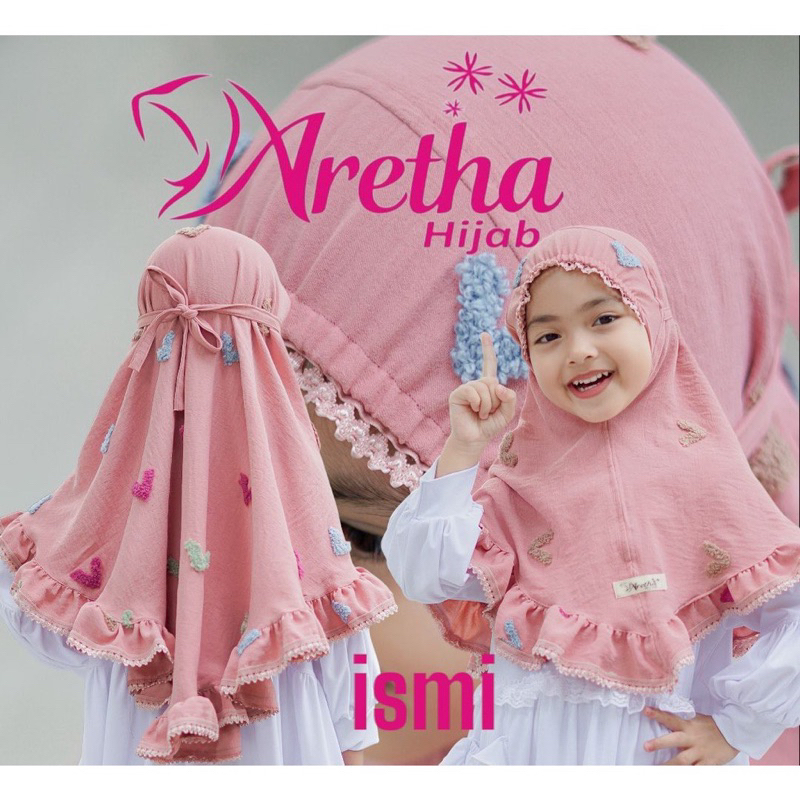 Hijab instan Anak Crincle Bergo ISMI LOVE By Aretha