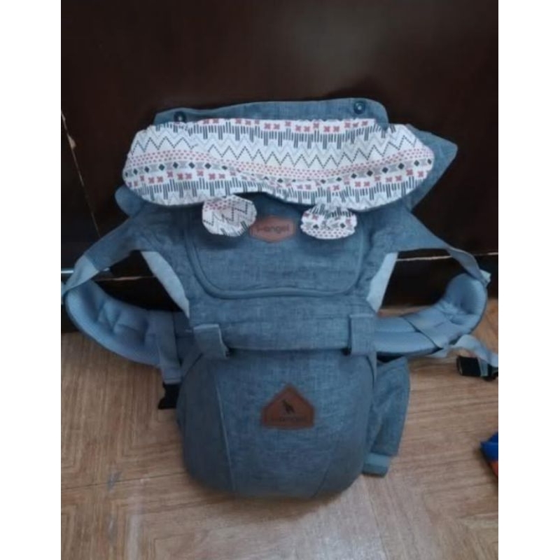 Gendongan Bayi i-angel Hello Melange Gray Hipset Preloved