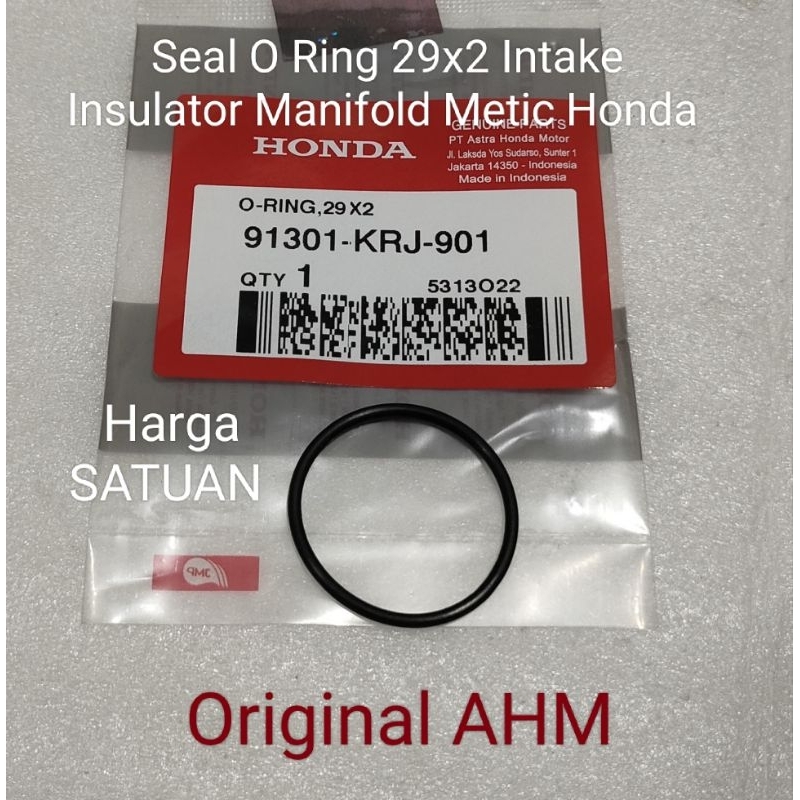 Seal O Ring 29x2 Intake Insulator Manifold Metic Honda Ori AHM 91301 KRJ 901