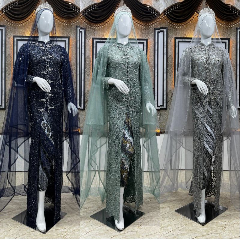 TERBARU// KEBAYA AKAD TUNIK FULL PAYET MEWAH//KEBAYA SEMATA KAKI FULL PAYET MODERN