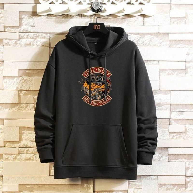 Sweater Hoodie Pria Wanita LONE WOLF Terbaru 2023 - sweater hoodie terbaru lone wolf - switer hodie pria wanita terlaris 2023