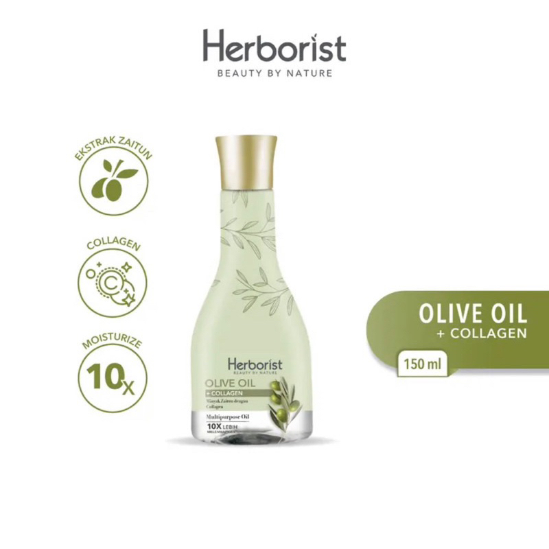 READY STOCK BPOM HERBORIST OLIVE OIL COLLAGEN MULTI PURPOSE OIL BODY SERUM HERBORIST