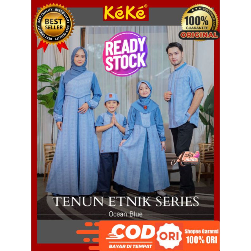 READY STOCK SARIMBIT KEKE 2023 TENUN ETNIK SERIES KAMILY 17 / BAJU COUPLE KELUARGA / BAJU MUSLIM COU