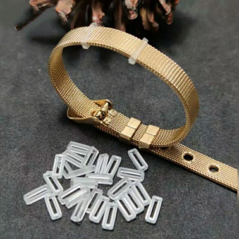 Karet Pembatas Gelang Jam Titanium Stopper Karet Gelang Gesper