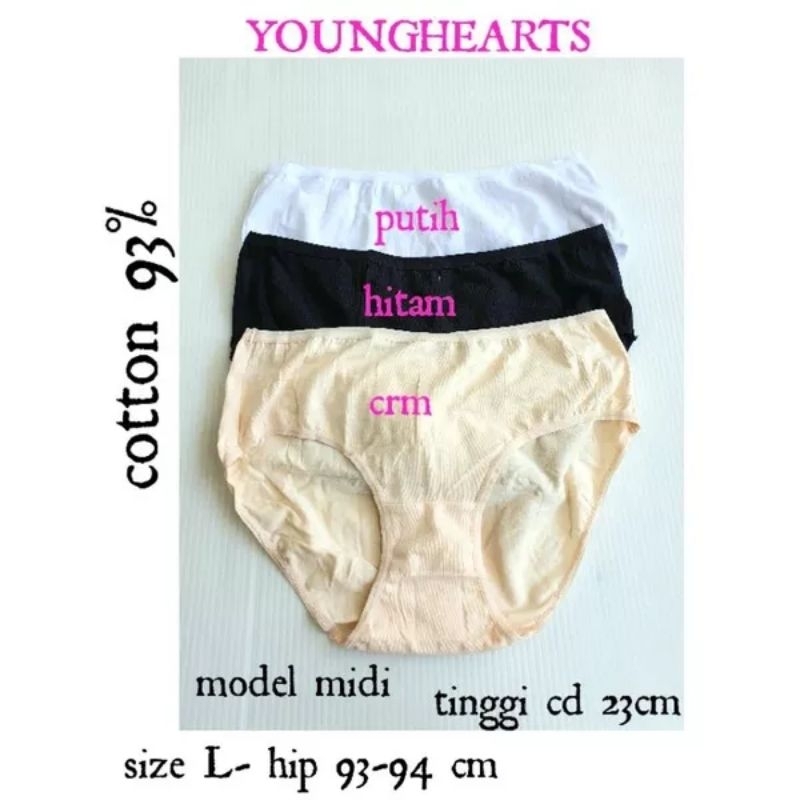Panty 322 katun Young Hearts Size L