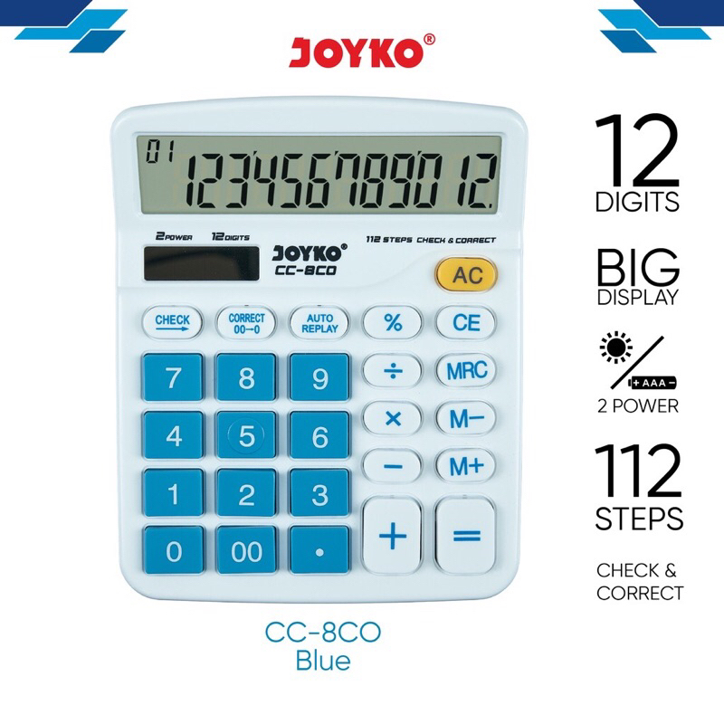 

CALCULATOR/KALKULATOR JOYKO CC-8CO WARNA