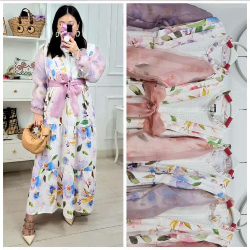 GAMIS MEIJIWANG ORGANZA/GAMIS BUSUI BAHAN ADEM GAMIS VIRAL