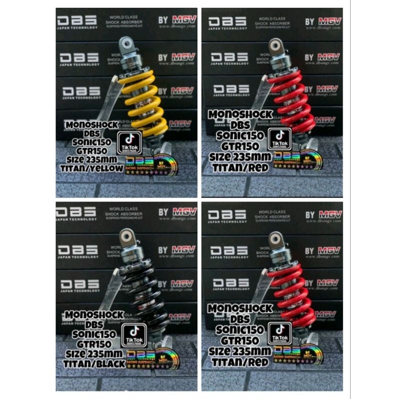 Shock Monoshock Belakang Sonic150/ Supra GTR 150 Original DBS Ukuran 235mm