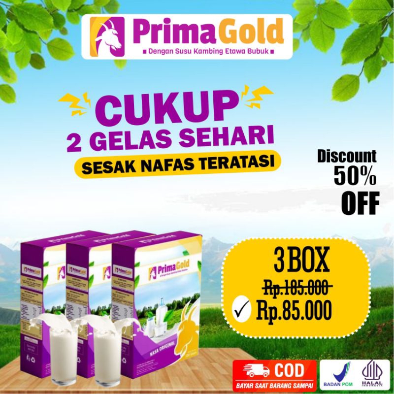 

Prima Gold, Susu Kambing Etawa 3 Box LEBIH HEMAT