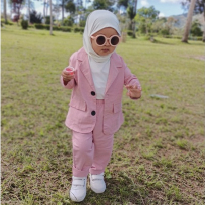 Polly Blazer - Setelan Blazer Anak Perempuan & Laki Laki Usia 1 - 6 Tahun Bahan Katun Rami