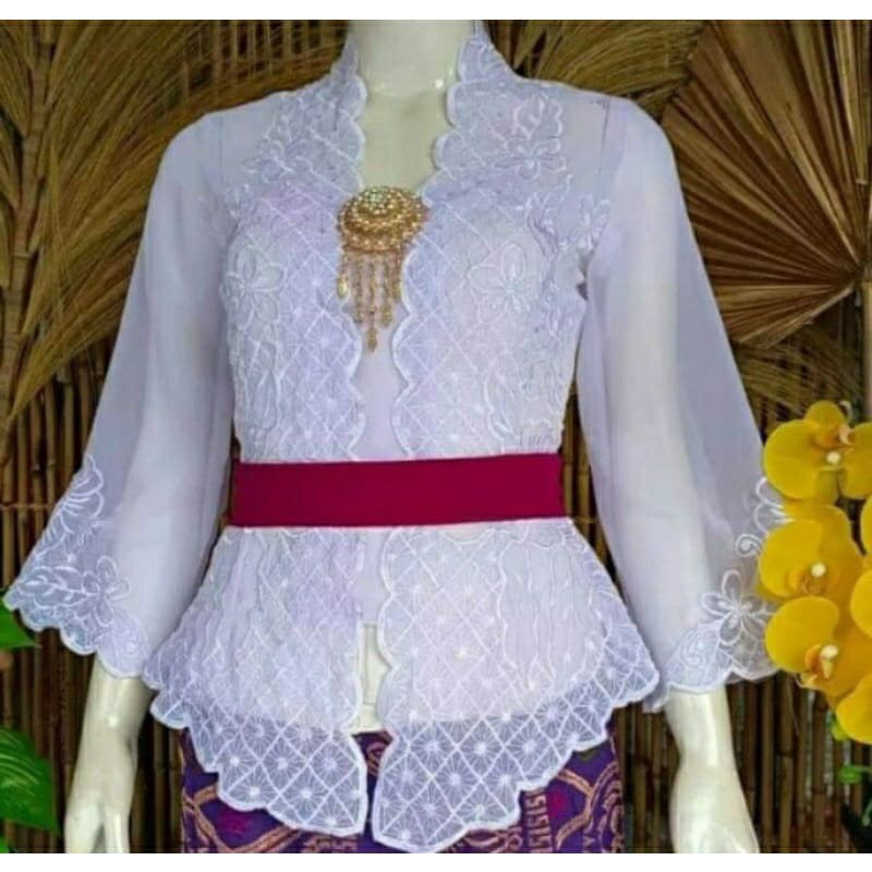 Kebaya bordir jadi motif bunga/ Kebaya bordir tangan lonceng/ Kebaya bali murah