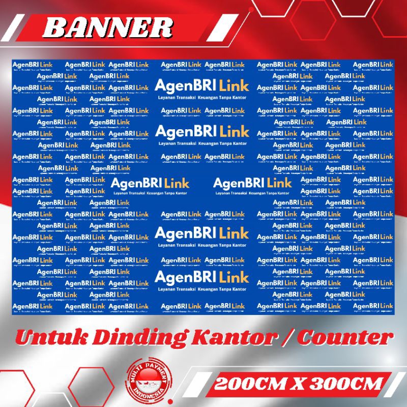 BANNER / SPANDUK BRILINK 300CM X 300CM UNTUK DINDING TOKO KANTOR COUNTER