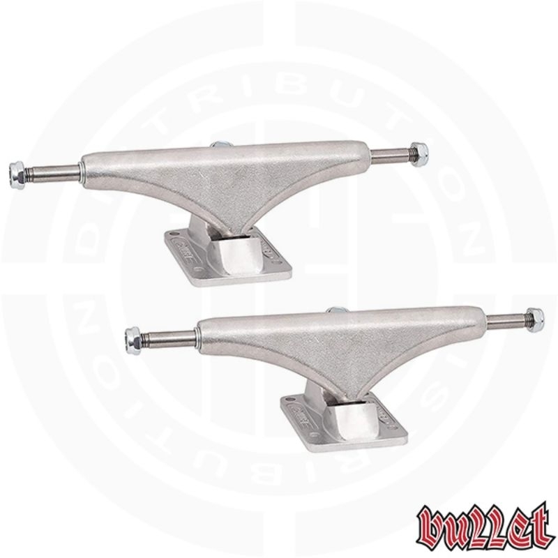 BULLET 140mm Polished Silver Standard Skateboard Trucks