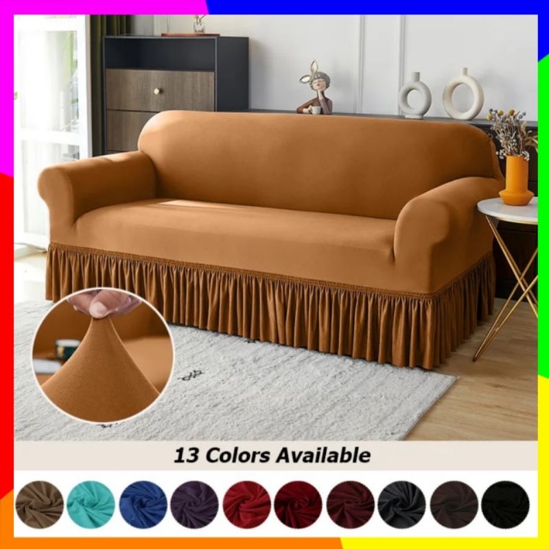 COVER SOFA SEATER SARUNG KURSI ELASTIS SARUNG SOFA SEATER 1 2 3 4 COVER SOFA L SIKU SUDUT TAMU