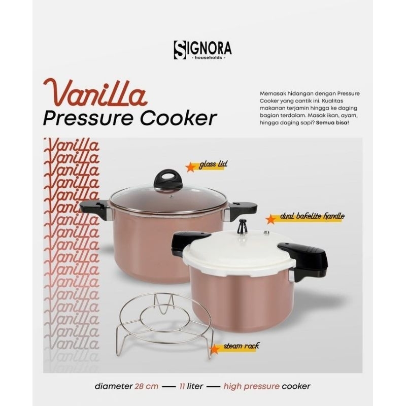 Vanilla Presto 11 Liter Signora/pressure cooker