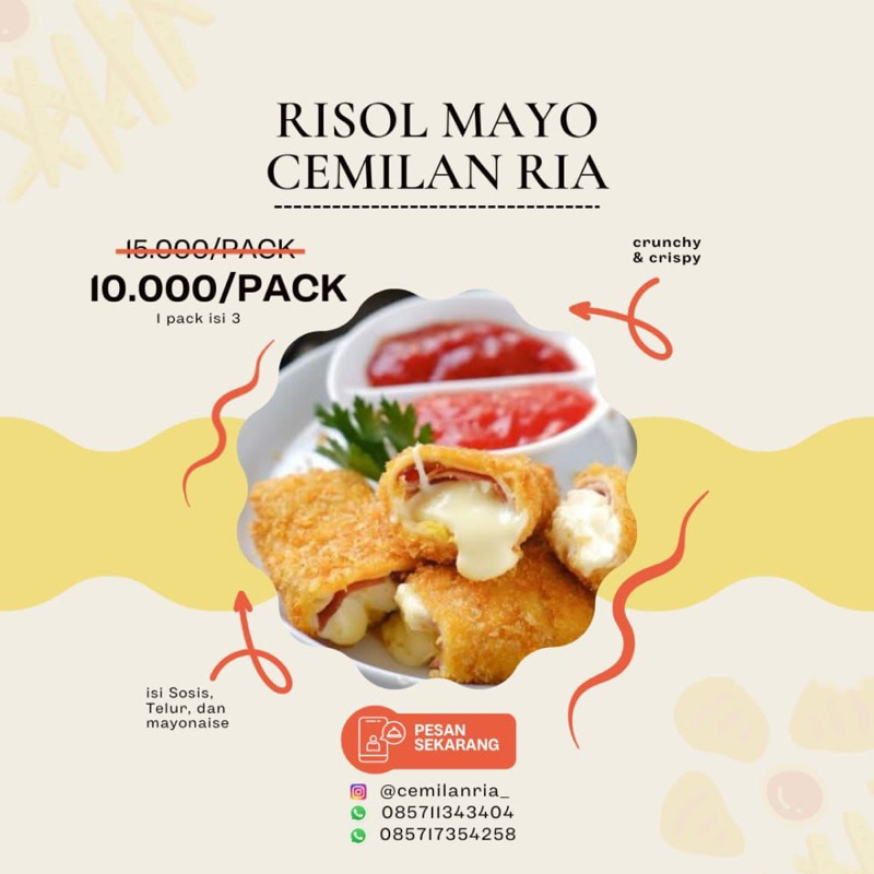 

risol mayo isi telur dan sosis