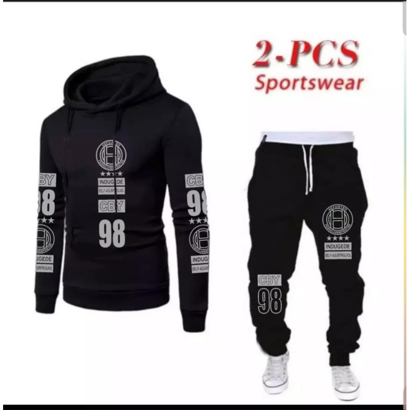 SETELAN COWOK HOODIE ONE SET PRIA INDUGEDE + CELANA JOGGER PANTS