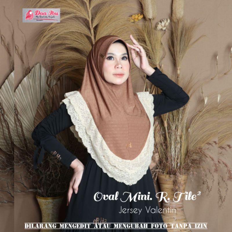 Instan Renda Jersey valentine Doi / Hijab Instan Renda Doa Ibu