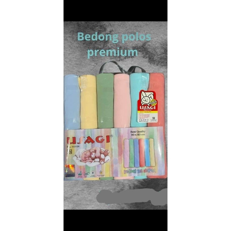 6 Pcs Bedong Polos Usagi Premium Best Quality || Bedong Kaos Bayi Usagi Premium Polos