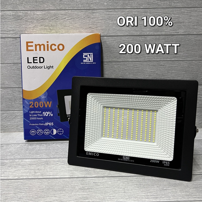 Emico Lampu sorot led 200w led flood light 200 watt led tembak outdoor light SNI