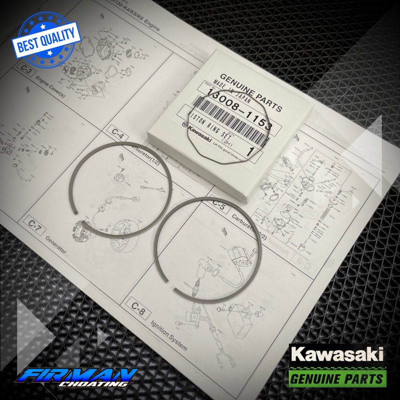 RING PISTON SET JAPAN NINJA R SS RR ORIGINAL KAWASAKI